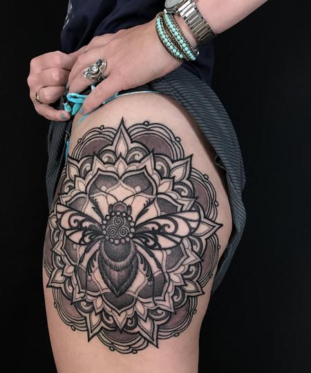 Tattoos - Ornamental bee tattoo for Erin  - 125624